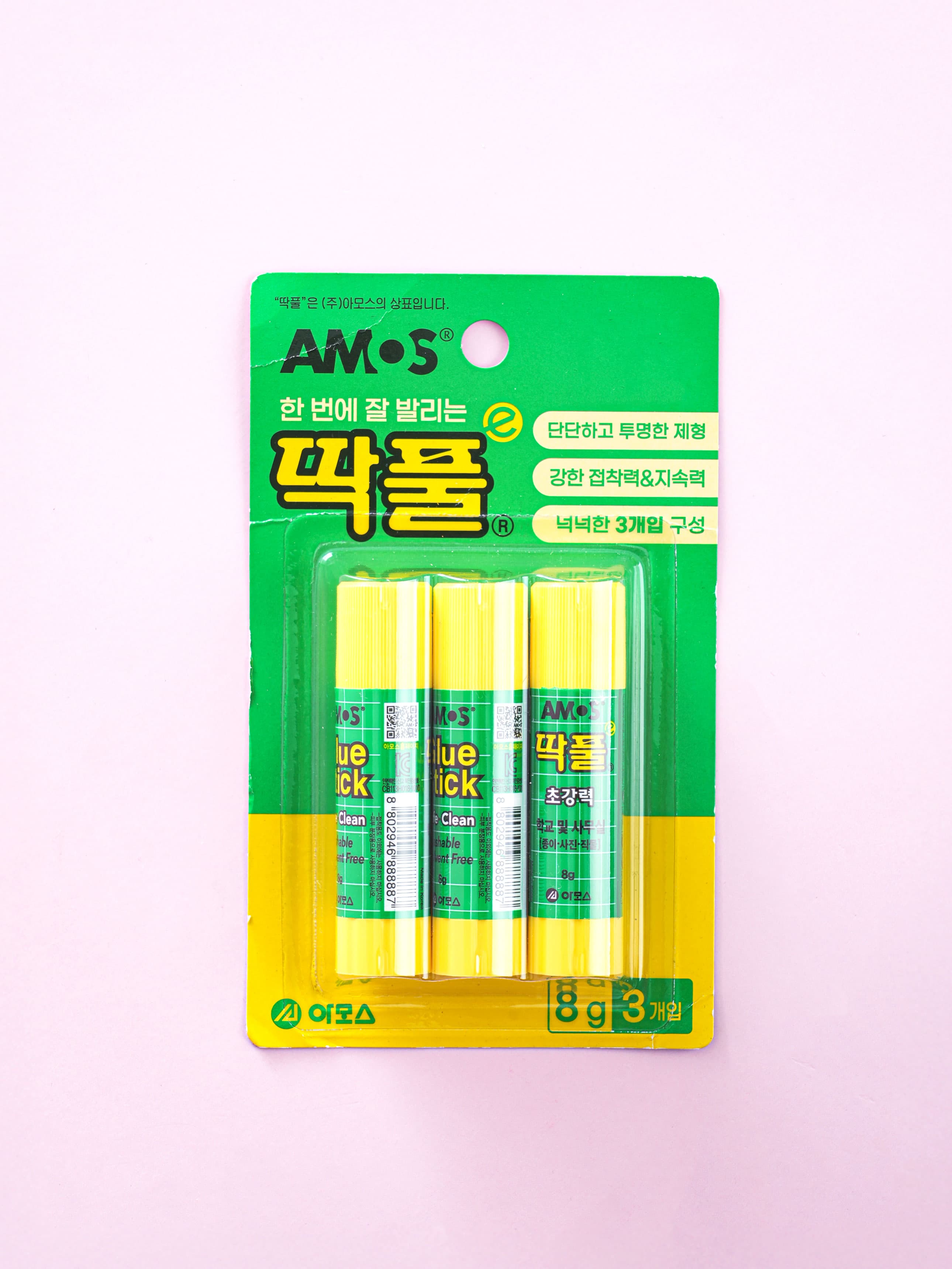 AMOS Glue Sticks · 8g × 3 · 1